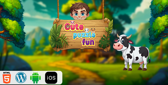 Cute Puzzle Fun - HTML5 Construct3 Game - CodeCanyon Item for Sale