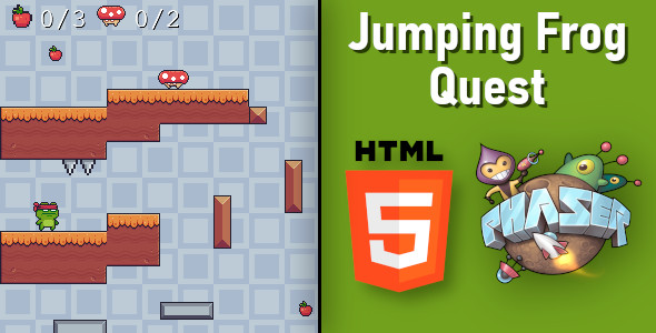 Jumping Frog Quest - HTML5 Platform Game - CodeCanyon Item for Sale
