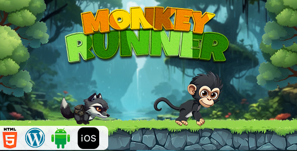 Monkey Runner - HTML5 Construct3 Game - CodeCanyon Item for Sale