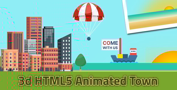 Animated Town Website - CodeCanyon Item for Sale
