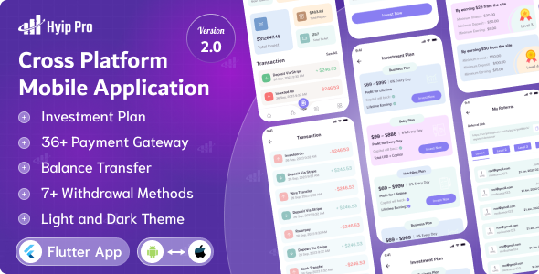 HYIP PRO - Cross Platform Mobile Application - CodeCanyon Item for Sale