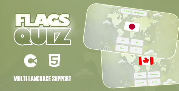 Flags Quiz - HTML5 Game - Construct 3 - CodeCanyon Item for Sale