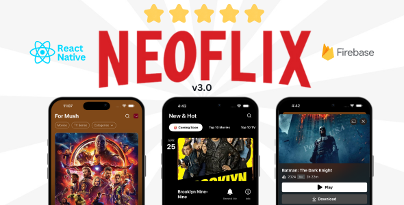 Neoflix React Native Theme - CodeCanyon Item for Sale