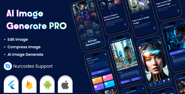 AI Image Generator - Flutter - Android - iOS - CodeCanyon Item for Sale