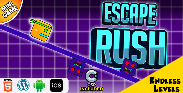 Escape Rush HTML5 Construct 3 Game - CodeCanyon Item for Sale