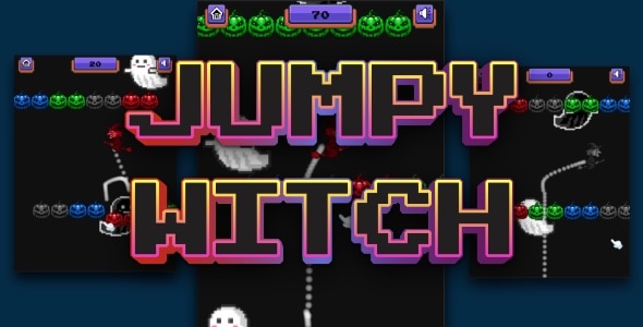 Jumpy Witch - Cross Platform Hyper Casual Game - CodeCanyon Item for Sale