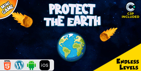 Protect The Earth HTML5 Construct 3 Game - CodeCanyon Item for Sale