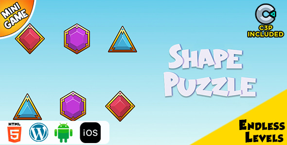 Shape Puzzle HTML5 Construct 3 Game - CodeCanyon Item for Sale