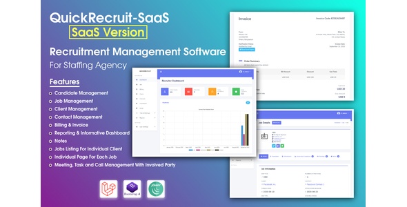 QuickRecruit SaaS - Recruitment CRM and Talent Acquisition System