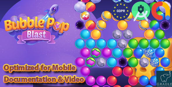 BUBBLE POP BLAST (Admob + GDPR + Android Studio) - CodeCanyon Item for Sale
