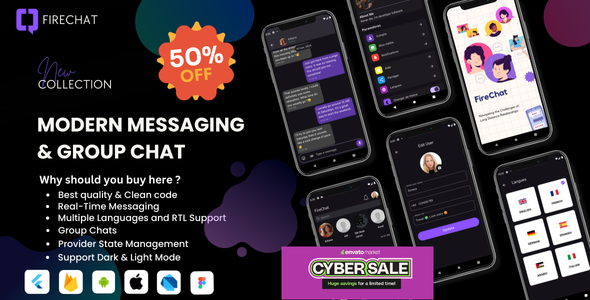 FireChat - Flutter Modern Messaging & Flutter Group Chat & Flutter Full Application - CodeCanyon Item for Sale