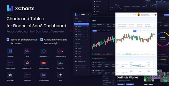 XCharts - Charts and Tables for Financial SaaS Dashboard by ...