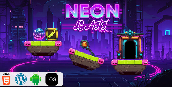 Neon Ball - HTML5 Construct3 Game - CodeCanyon Item for Sale