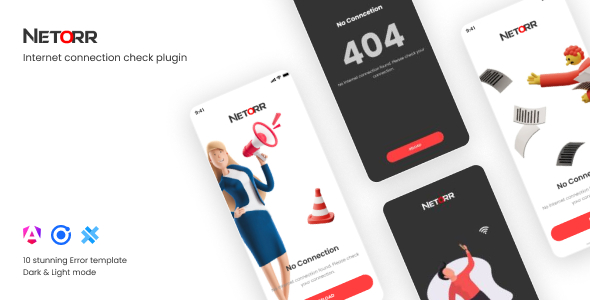 Netorr - Ionic 8 internet connection check plugin with error template - CodeCanyon Item for Sale