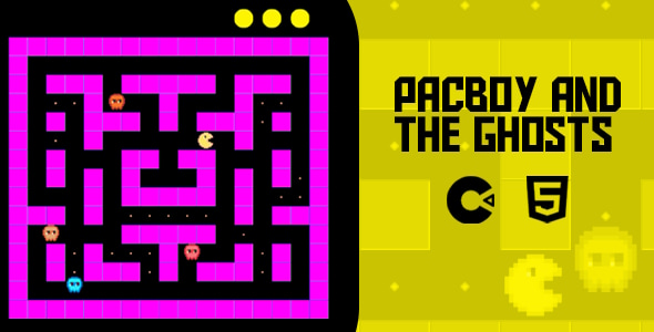Pacboy and the ghosts - HTML5 Game - Construct 3 - CodeCanyon Item for Sale