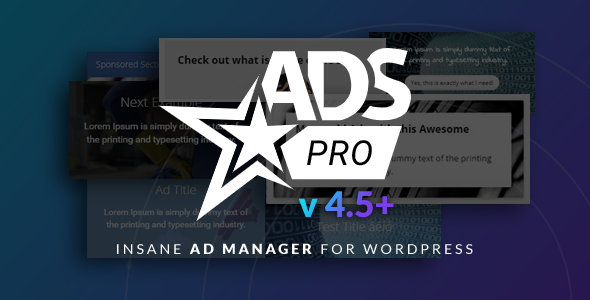 Ads Pro Plugin - Multi-Purpose WordPress Advertising Manager - CodeCanyon Item for Sale