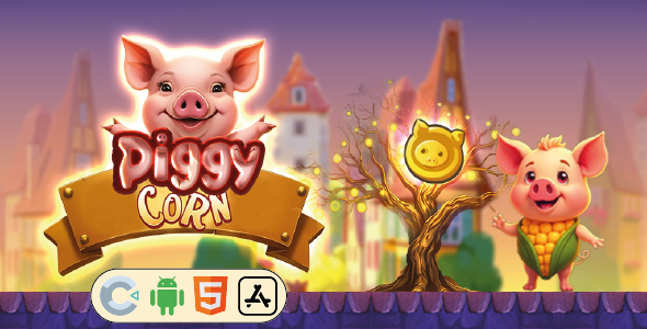 Piggy Corn - HTML5 Construct3 Game - CodeCanyon Item for Sale