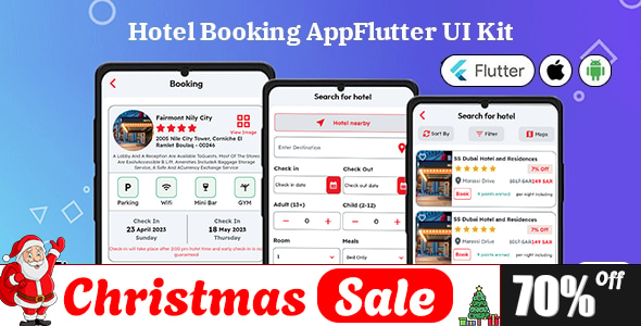 Hotel Booking Flutter UI Template by Amarinfotech_Official | CodeCanyon