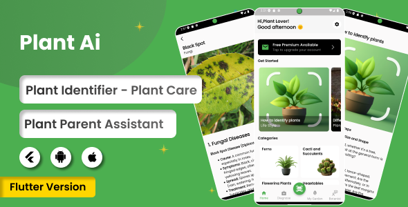 Plant AI - Plant Identifier | Plant Care | Flutter Android/iOS Full Application | Premium Plan - CodeCanyon Item for Sale