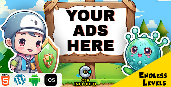 Germ Killer HTML5 Construct 3 Game - CodeCanyon Item for Sale