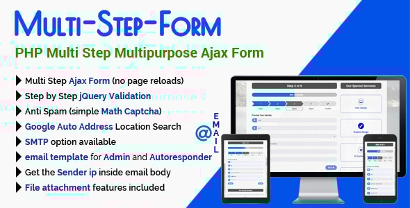 Multi-Step-Form - PHP Multi Step Multipurpose Ajax Form - CodeCanyon Item for Sale