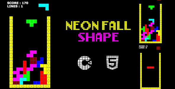 Neon Fall Shape - HTML5 Game - Construct 3 - CodeCanyon Item for Sale