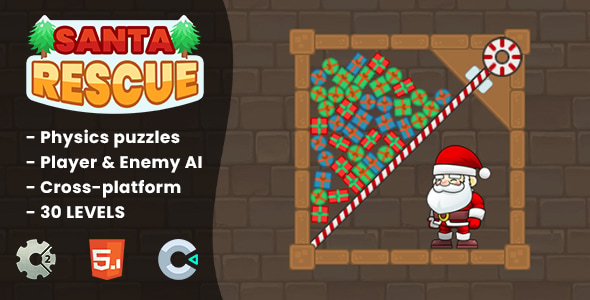 Santa Rescue - HTML5 Game | Construct 3 & Construct 2 - CodeCanyon Item for Sale