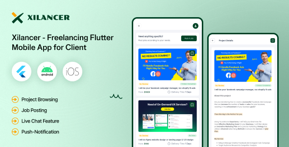 Client Flutter Mobile App - Xilancer Freelancer Marketplace Platform - CodeCanyon Item for Sale