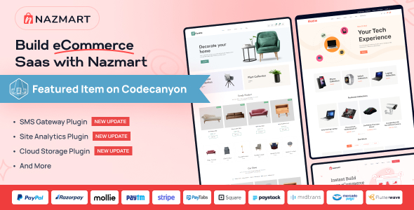 Nazmart – Multi-Tenancy eCommerce Platform (SAAS) - CodeCanyon Item for Sale