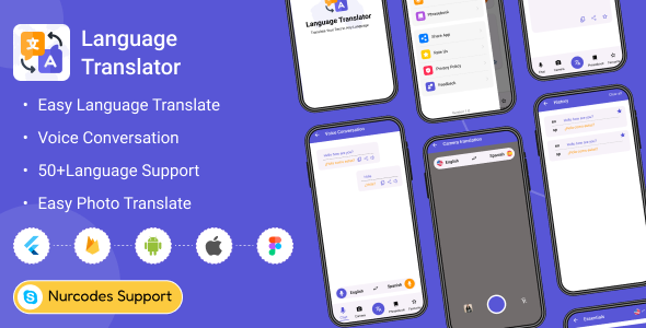 All Language Translator using AI - Flutter Full Application - CodeCanyon Item for Sale