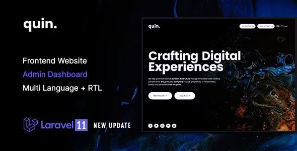 Quin - Multipurpose Website CMS & Creative Agency Management System - CodeCanyon Item for Sale