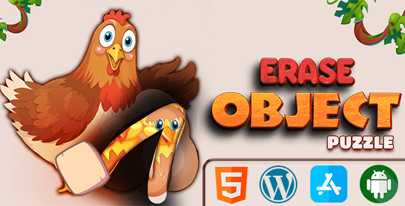 Erase Object Puzzle Game - HTML5 Construct3 Game - CodeCanyon Item for Sale