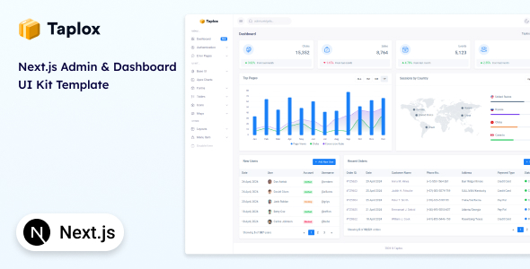 Taplox - Next.js Admin Dashboard and UI Kit Template - CodeCanyon Item for Sale