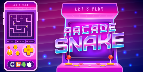 Arcade Snake - HTML5 Game, Construct 3 - CodeCanyon Item for Sale
