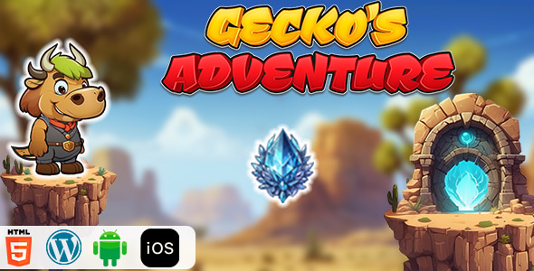 Gecko's Adventure - HTML5 Construct3 Game - CodeCanyon Item for Sale