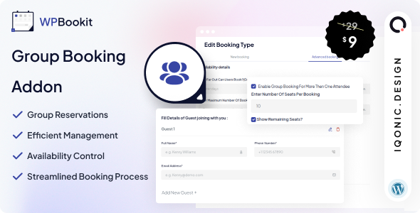 WPBookit - Group Booking (Addon) - CodeCanyon Item for Sale
