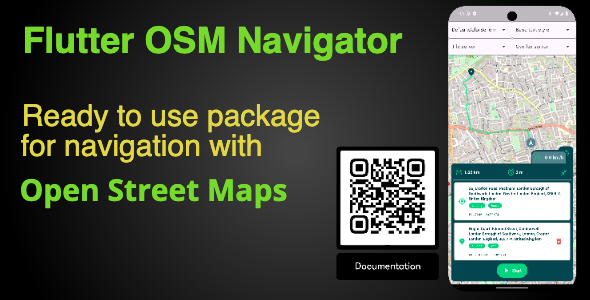 Flutter OSM Navigation Plugin - CodeCanyon Item for Sale