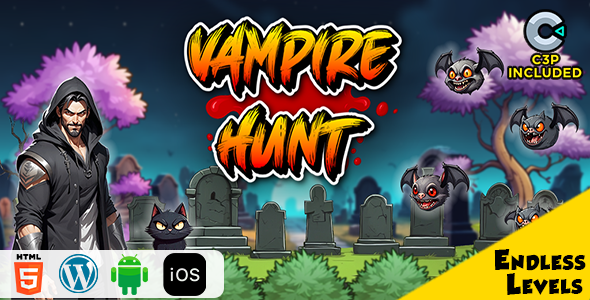 Vampire Hunt HTML5 Construct 3 Game - CodeCanyon Item for Sale