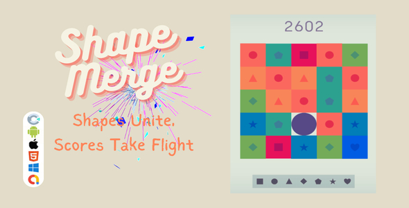 Shape Merge | HTML 5 Game - CodeCanyon Item for Sale
