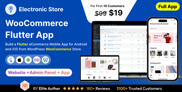 Electronic Store App - E-commerce Store app in Flutter 3.x (Android, iOS) with WooCommerce Full App - CodeCanyon Item for Sale