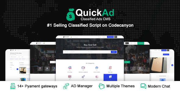 QuickAd - Classified Ads Listing - Laravel CMS - CodeCanyon Item for Sale