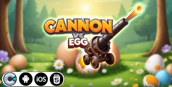 Cannon vs Egg : Blast - HTML5 Construct3 Game - CodeCanyon Item for Sale