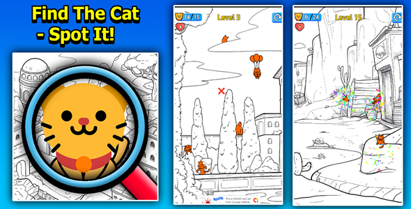 Find The Cat – Spot It 2D Game Unity Source Code - CodeCanyon Item for Sale