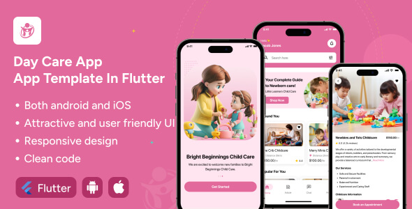 Kidventure app UI template | Active Kids Zone app in flutter | FunZone app template - CodeCanyon Item for Sale