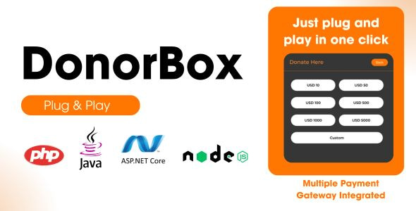 Donor Box - Quick Setup, Instant Donations - CodeCanyon Item for Sale