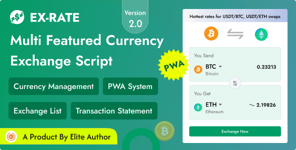 EX-RATE - A Complete Money Exchange PWA Solution - CodeCanyon Item for Sale