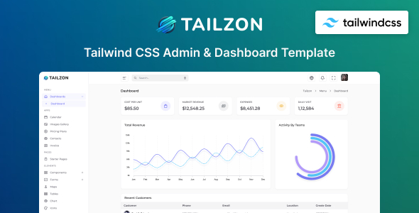 Tailzon- Tailwind CSS 3 Admin Layout & UI Kit Template - CodeCanyon Item for Sale