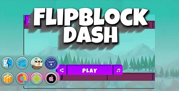 FlipBlock Dash Game Template - CodeCanyon Item for Sale
