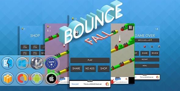 Bounce Fall Game Template - CodeCanyon Item for Sale