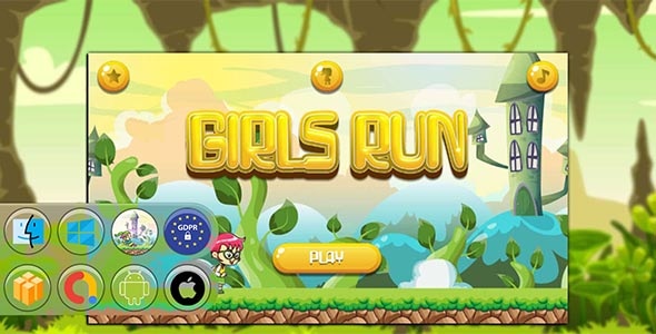 Girls Run Game Template - CodeCanyon Item for Sale